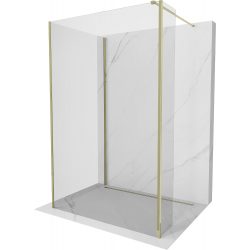 Mexen Kioto sprchová stěna Walk-in 120 x 70 x 30 cm, transparentní, zlatá - 800-120-070-221-50-00-030