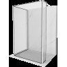 Mexen Kioto sprchová stěna Walk-in 90 x 70 x 30 cm, černý vzor, bílá - 800-090-070-221-20-70-030