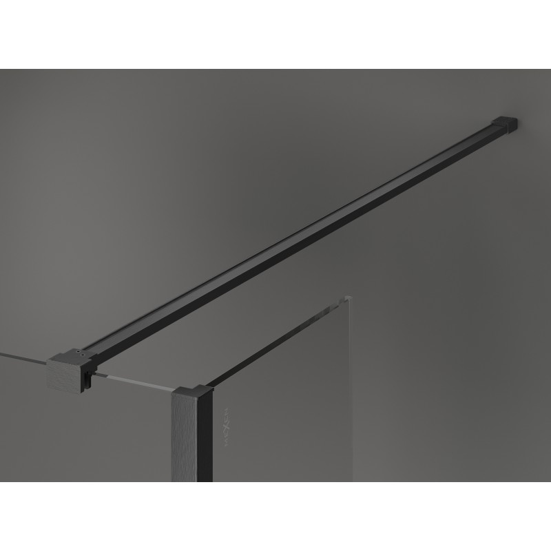 Mexen Kioto sprchová stěna Walk-in 130 x 110 x 30 cm, transparentní, kartáčovaná gun gray - 800-130-110-221-66-00-030