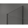 Mexen Kioto sprchová stěna Walk-in 100 x 100 x 40 cm, transparentní, kartáčovaná ve zbarvení gun gray