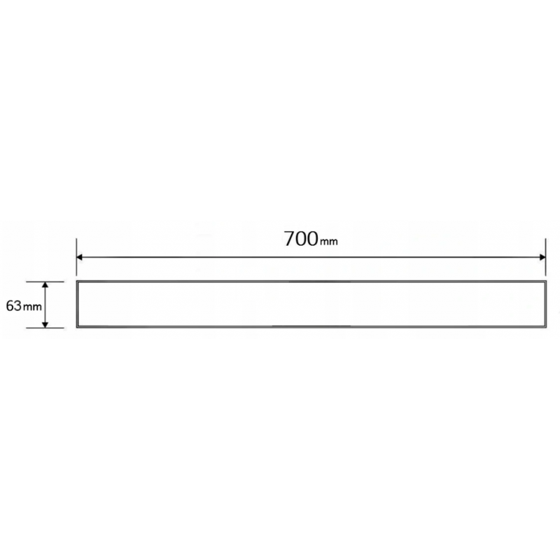 Mexen Flat M33 kryt pro liniový odtok 70 cm, inox - 1033070