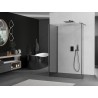 Mexen Kioto sprchová stěna Walk-in 125 x 80 x 30 cm, transparentní, gun metal - 800-125-080-221-95-00-030