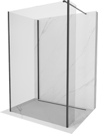 Mexen Kioto sprchová stěna Walk-in 125 x 90 x 40 cm, transparentní, černá - 800-125-090-221-70-00-040