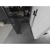 Mexen Kioto sprchová stěna Walk-in 125 x 90 x 40 cm, transparentní, černá - 800-125-090-221-70-00-040