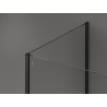 Mexen Kioto sprchová stěna Walk-in 125 x 90 x 40 cm, transparentní, černá - 800-125-090-221-70-00-040