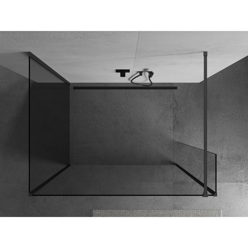 Mexen Kioto sprchová stěna Walk-in 135 x 90 x 30 cm, transparentní, gun metal - 800-135-090-221-95-00-030
