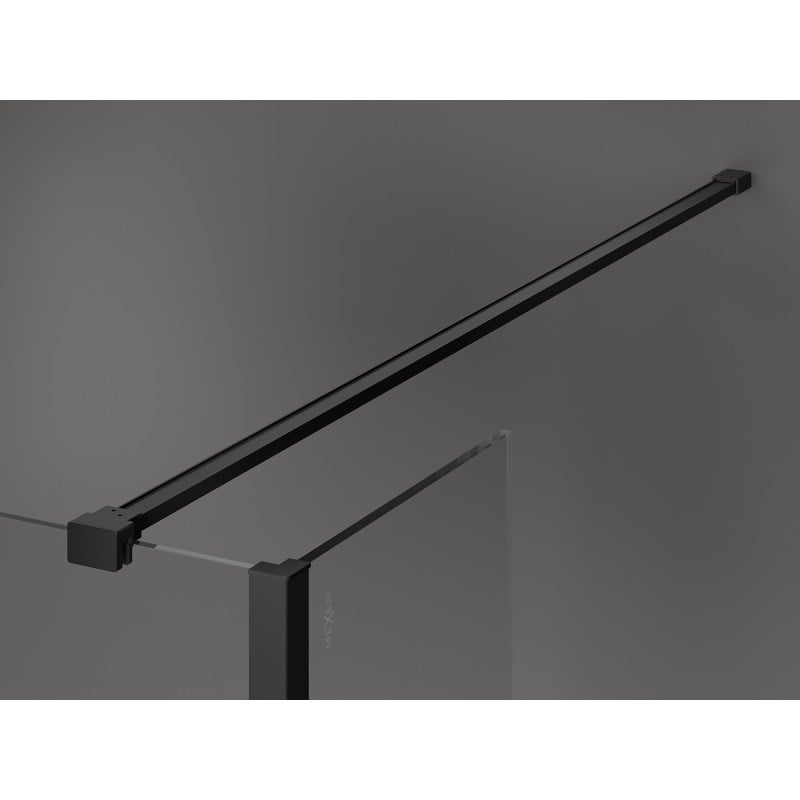 Mexen Kioto sprchová stěna Walk-in 140 x 120 x 40 cm, transparentní, černá - 800-140-120-221-70-00-040