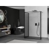 Mexen Kioto sprchová stěna Walk-in 120 x 80 x 40 cm, černý rám, černá - 800-120-080-221-70-70-040