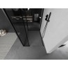 Mexen Kioto sprchová stěna Walk-in 120 x 80 x 40 cm, černý rám, černá - 800-120-080-221-70-70-040