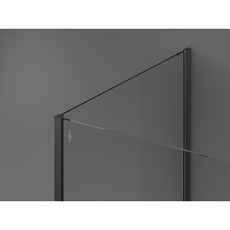 Mexen Kioto sprchová stěna Walk-in 120 x 110 x 40 cm, transparentní, gun metal - 800-120-110-221-95-00-040