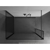 Mexen Kioto sprchová stěna Walk-in 90 x 80 x 30 cm, černý rám, gun metal - 800-090-080-221-95-70-030