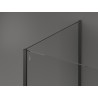 Mexen Kioto sprchová stěna Walk-in 90 x 80 x 30 cm, černý rám, gun metal - 800-090-080-221-95-70-030