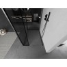 Mexen Kioto sprchová stěna Walk-in 130 x 100 x 30 cm, černý rámeček, gun metal - 800-130-100-221-95-70-030