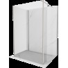 Mexen Kioto sprchová stěna Walk-in 125 x 80 x 30 cm, transparentní, kartáčovaný nikel - 800-125-080-221-97-00-030