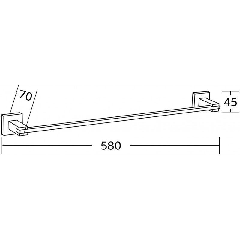 Mexen Vane věšák na ručník, chrom - 7020924-00