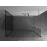 Mexen Kioto sprchová zástěna Walk-in 135 x 100 x 30 cm, průhledná, kartáčovaný nikl - 800-135-100-221-97-00-030