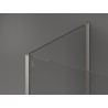 Mexen Kioto sprchová zástěna Walk-in 135 x 100 x 30 cm, průhledná, kartáčovaný nikl - 800-135-100-221-97-00-030
