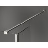 Mexen Kioto sprchová zástěna Walk-in 135 x 100 x 30 cm, průhledná, kartáčovaný nikl - 800-135-100-221-97-00-030
