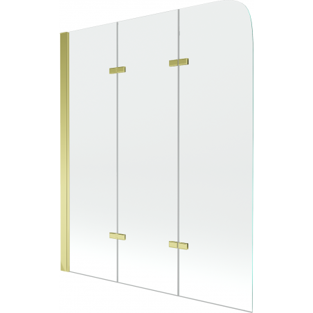Mexen Felix vanová zástěna 3-dílná 120 x 140 cm, transparentní, zlatá - 890-120-003-50-00