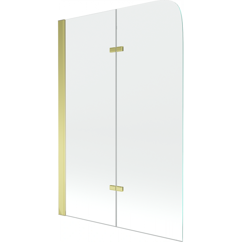 Mexen Felix vanová zástěna 2-křídlová 100 x 140 cm, transparentní, zlatá - 890-100-002-50-00
