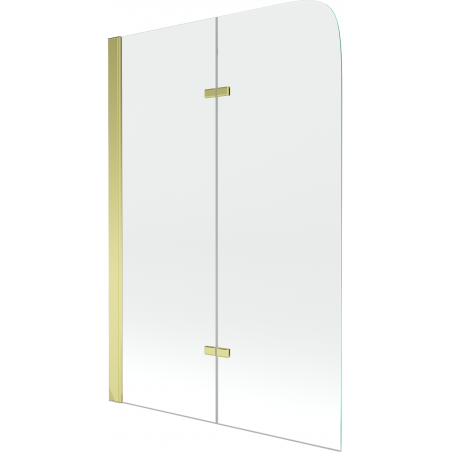 Mexen Felix vanová zástěna 2-křídlová 100 x 140 cm, transparentní, zlatá - 890-100-002-50-00