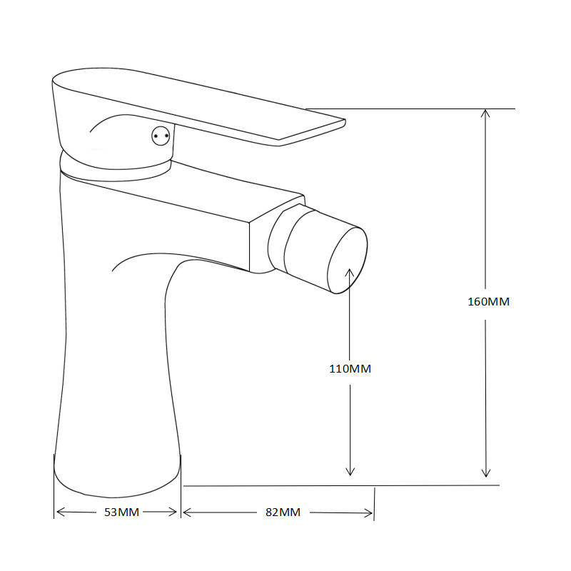 Mexen Axel bidetová baterie, chrom - 73820-00