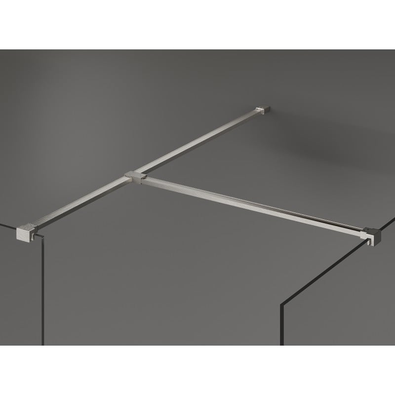 Mexen Kioto sprchová stěna Walk-in 115 x 110 cm, transparentní, kartáčovaný nikl - 800-115-202-97-00-110