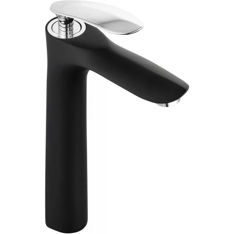 Mexen Lily vysoká umyvadlová baterie, černá/chrom - 73610-17