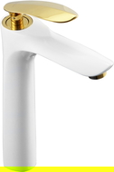 Mexen Lily vysoká umyvadlová baterie, bílá/zlatá - 73610-25