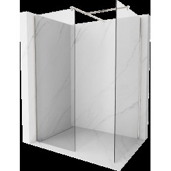 Mexen Kioto sprchová stěna Walk-in 140 x 90 cm, transparentní, kartáčovaný nikl - 800-140-202-97-00-090