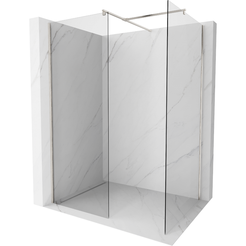 Mexen Kioto sprchová stěna Walk-in 150 x 90 cm, transparentní, kartáčovaný nikl - 800-150-202-97-00-090