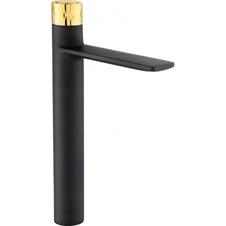 Mexen Zero+ vysoká umyvadlová baterie, černá/zlatá - 71610-75