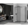 Mexen Kioto sprchová stěna Walk-in 150 x 100 cm, černý rám, gun metal - 800-150-202-95-70-100