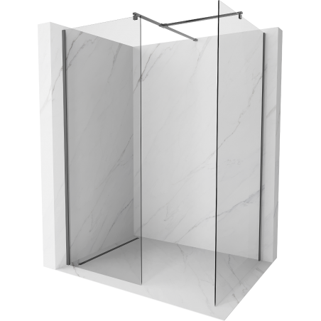 Mexen Kioto sprchová stěna Walk-in 130 x 70 cm, transparentní, zbraňový kov - 800-130-202-95-00-070