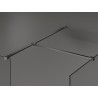 Mexen Kioto sprchová stěna Walk-in 145 x 80 cm, transparentní, gun metal - 800-145-202-95-00-080