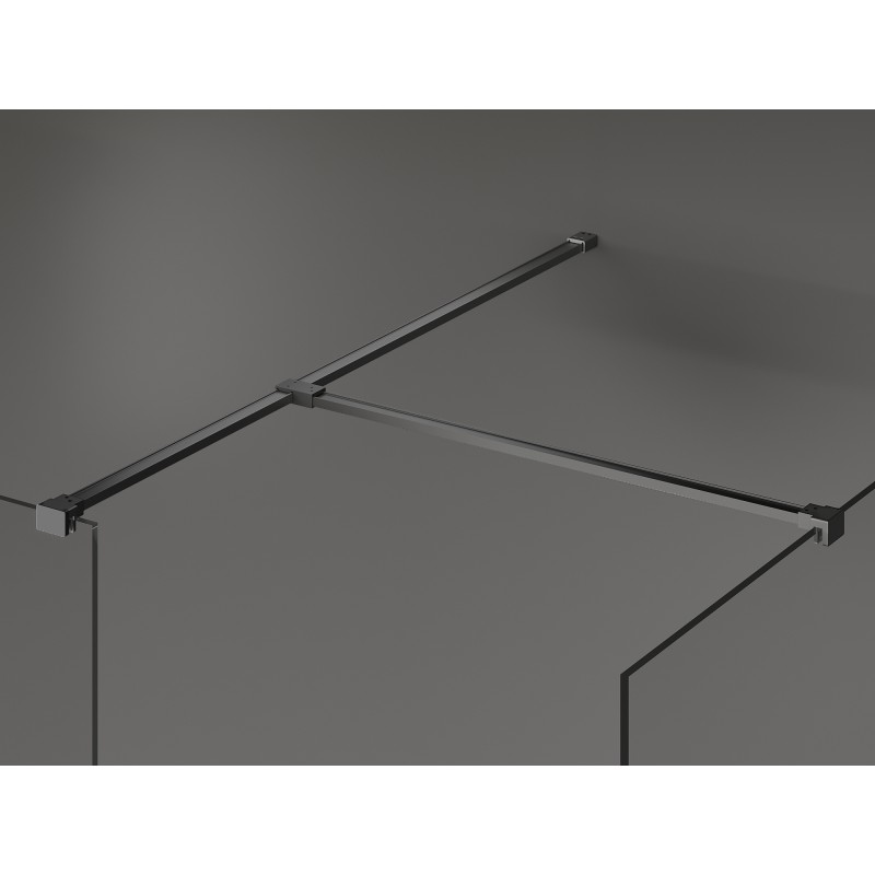 Mexen Kioto sprchová zástěna Walk-in 145 x 100 cm, transparentní, gun metal - 800-145-202-95-00-100