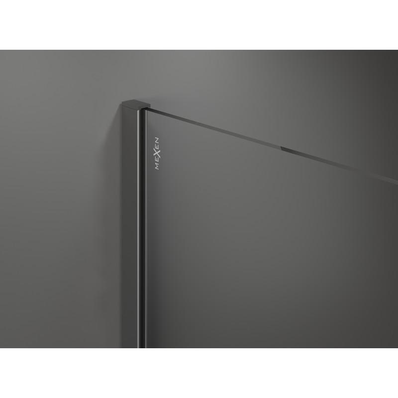 Mexen Kioto sprchová stěna Walk-in 145 x 120 cm, transparentní, zbraňový kov - 800-145-202-95-00-120