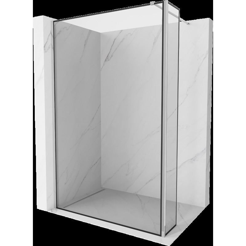 Mexen Kioto sprchová stěna Walk-in 150 x 40 cm, černý vzor, chrom - 800-150-212-01-70-040