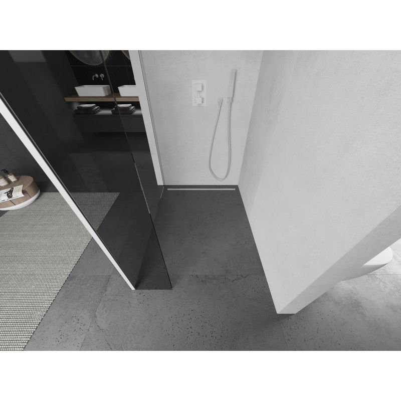 Mexen Kioto sprchová stěna Walk-in 155 x 40 cm, transparentní, bílá - 800-155-212-20-00-040