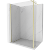 Mexen Kioto sprchová stěna Walk-in 125 x 30 cm, transparentní, zlatá kartáčovaná - 800-125-212-55-00-030