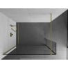 Mexen Kioto sprchová stěna Walk-in 125 x 30 cm, transparentní, zlatá kartáčovaná - 800-125-212-55-00-030