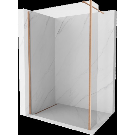 Mexen Kioto sprchová stěna Walk-in 120 x 40 cm, transparentní, broušená měď - 800-120-212-65-00-040