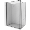 Mexen Kioto sprchová stěna Walk-in 160 x 30 cm, černý rám, černá - 800-160-212-70-70-030