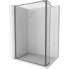 Mexen Kioto sprchová stěna Walk-in 140 x 30 cm, černý rám, gun metal - 800-140-212-95-70-030