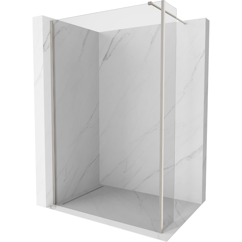 Mexen Kioto sprchová stěna Walk-in 90 x 30 cm, transparentní, kartáčovaný nikl - 800-090-212-97-00-030