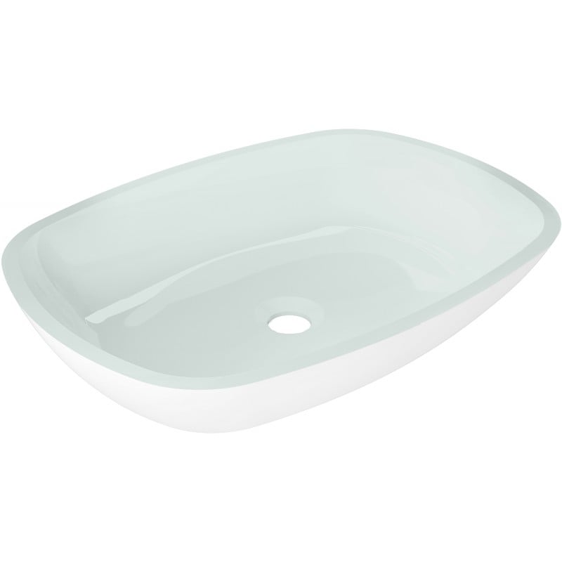 Mexen Araks skleněné umyvadlo na desku 54 x 39 cm, bílé - 24155430