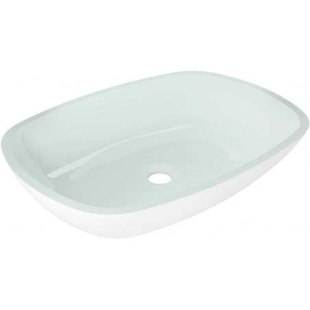 Mexen Araks skleněné umyvadlo na desku 54 x 39 cm, bílé - 24155430