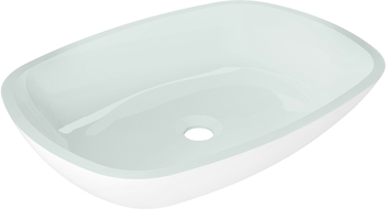 Mexen Araks skleněné umyvadlo na desku 54 x 39 cm, bílé - 24155430