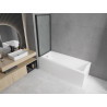 Mexen Cubik obdélníková vana 160 x 70 cm s krytem a 1křídlovou zástěnou 80 cm, černý vzor - 550316070X9308017070