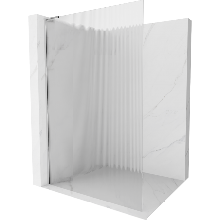 Mexen Kioto L sprchová stěna Walk-in 80 x 200 cm, proužky, chrom - 800-080-103-01-09